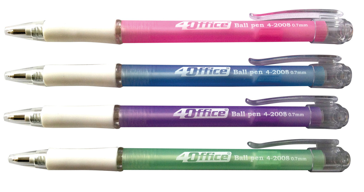 Ручка кулькова 4OFFICE (4-2008), автоматична, чорнила сині